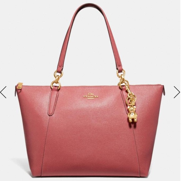 π Coach 3D Teddy Bear Key Fob Bag Charm Rose Gold - Picture 7 of 9